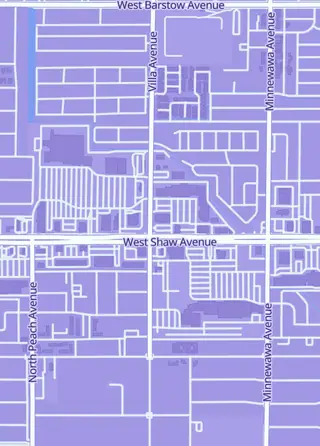 Street map around Ender's Games, Clovis
