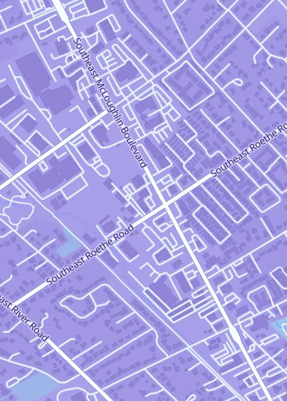 Street map around Epic Gaming, 17185 SE McLoughlin Blvd Ste e, Portland, OR
