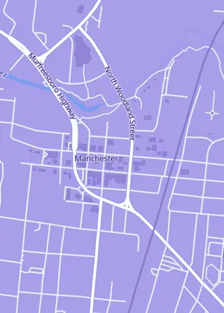Street map around Everscape, Manchester