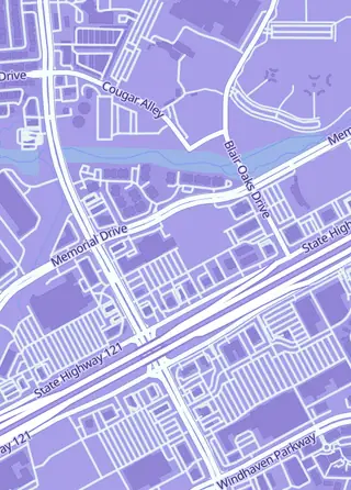 Street map around Evolution Empire Cards and Collectibles, The Colony