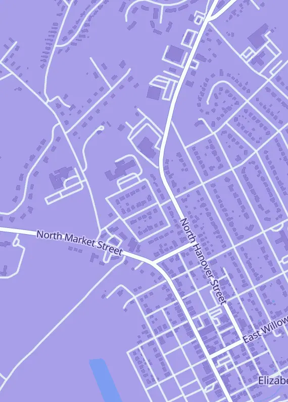 Street map around Family Traditions Hobby, 213 N Market St, Elizabethtown, PA