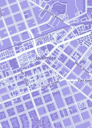 Street map around Fantasy Books and Games, Livermore