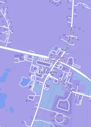 Street map around Fearless Cards Toys & Collectibles, East Granby