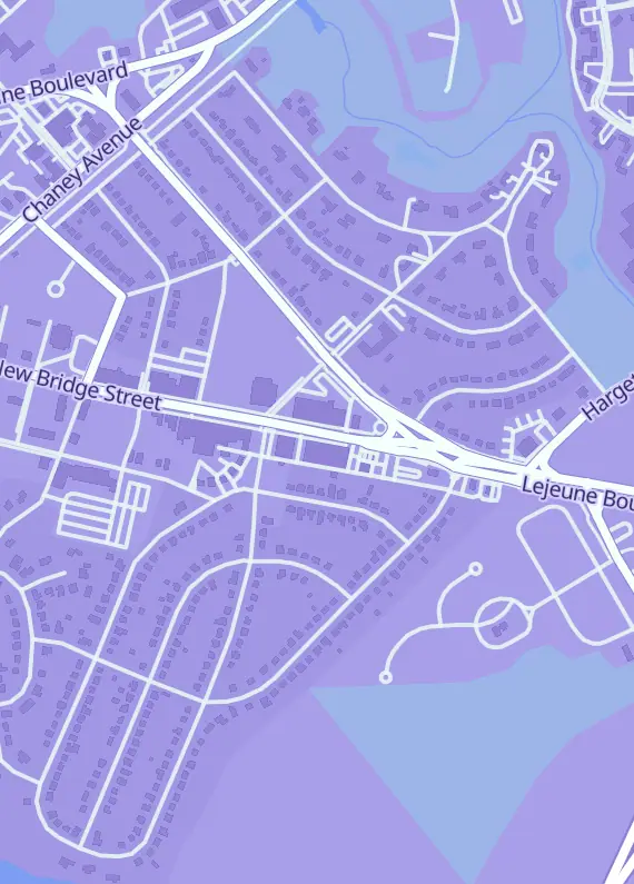 Street map around Fight Game Collectibles, Jacksonville, NC