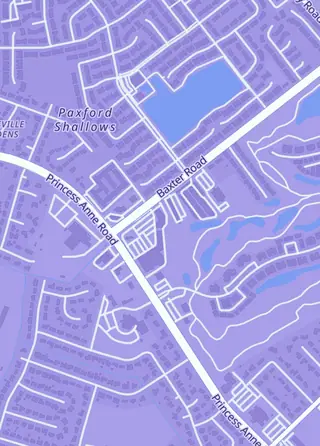 Street map around Figure Heroes VII, Virginia Beach