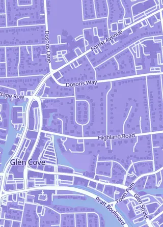Street map around Filthbomb Breaks, Glen Cove