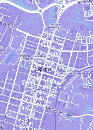 Street map around Final Boss, Culpeper