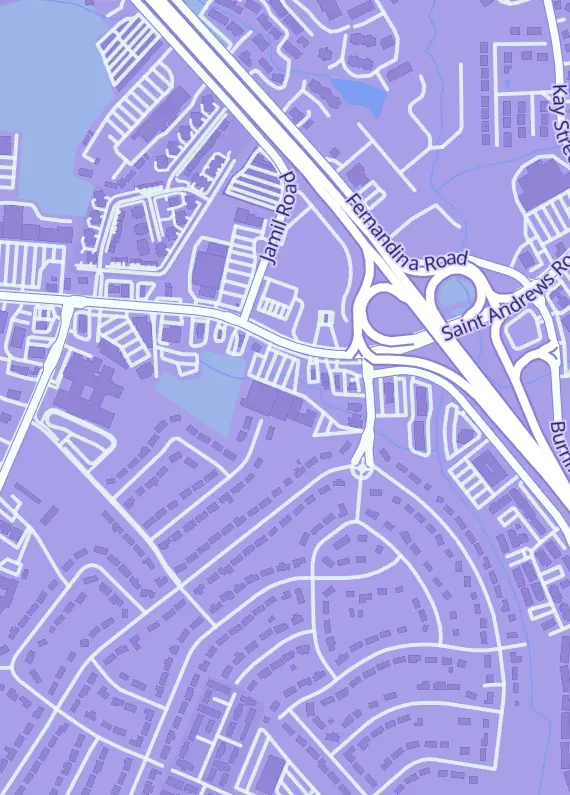 Street map around Firefly Toys & Games, 736 St Andrews Rd, Columbia, SC