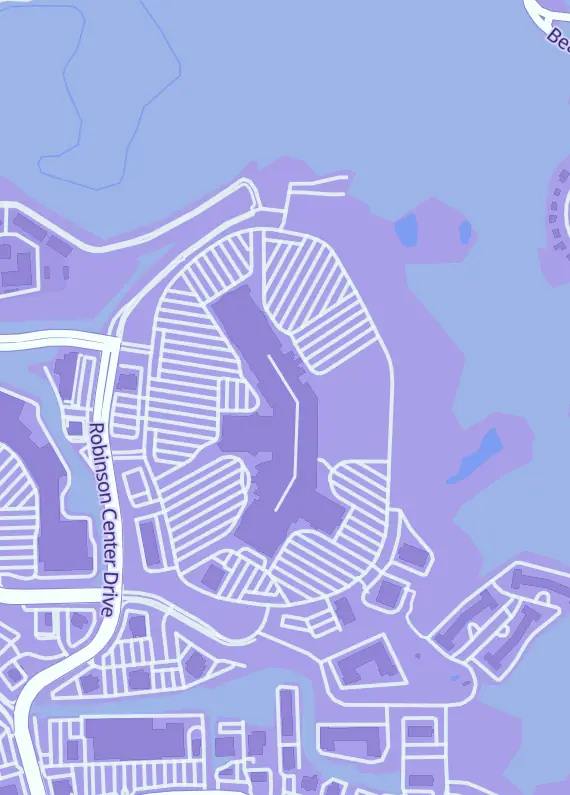 Street map around Four Horsemen Comics and Gaming, 100 Robinson Center Dr, Pittsburgh, PA