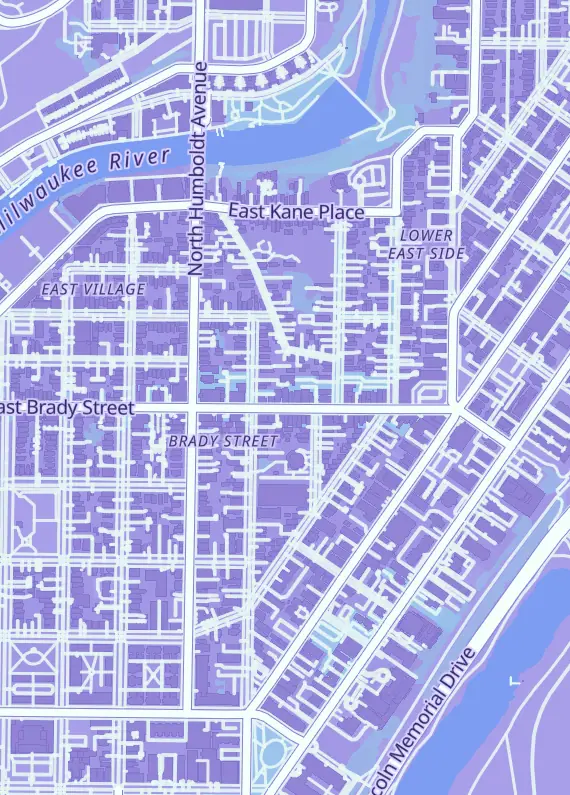 Street map around FPG Collectibles, 1220 E Brady St, Milwaukee, WI