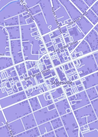 Street map around FTW Gaming, Statesville