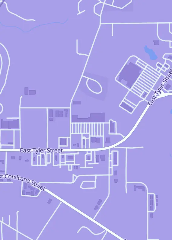 Street map around Game Crave Tournament Store, 1111 E Tyler St, Athens, TX