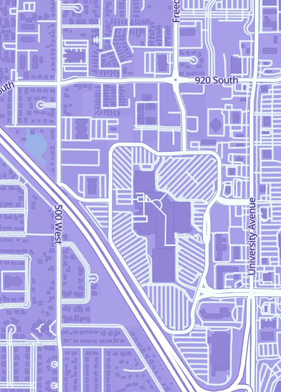 Street map around Game Den, 1200 Towne Centre Blvd, Provo, UT