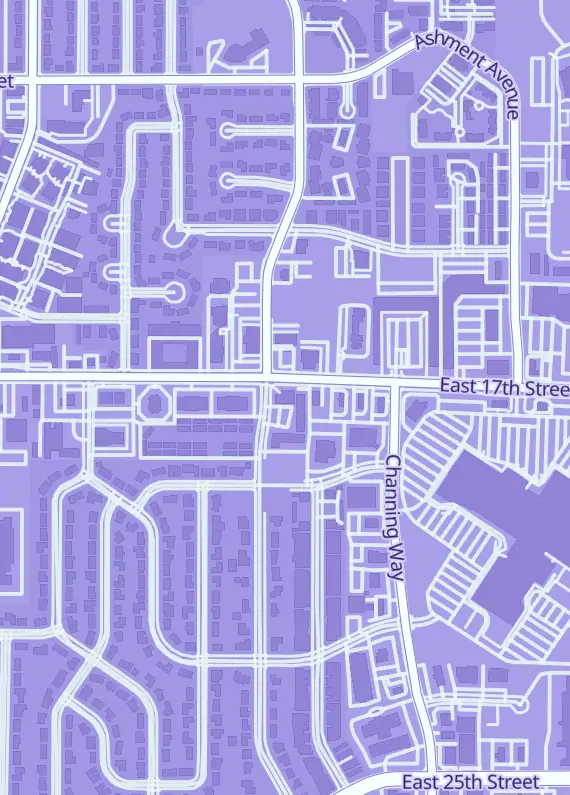 Street map around Game Grid Idaho Falls, 2026 E 17th St, Idaho Falls, ID