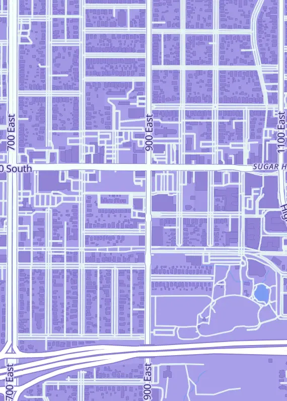 Street map around Game Night Games, 2148 S 900 E, Salt Lake City, UT