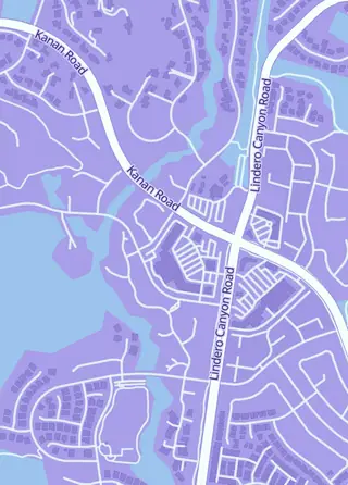 Street map around Game Ogre, Thousand Oaks