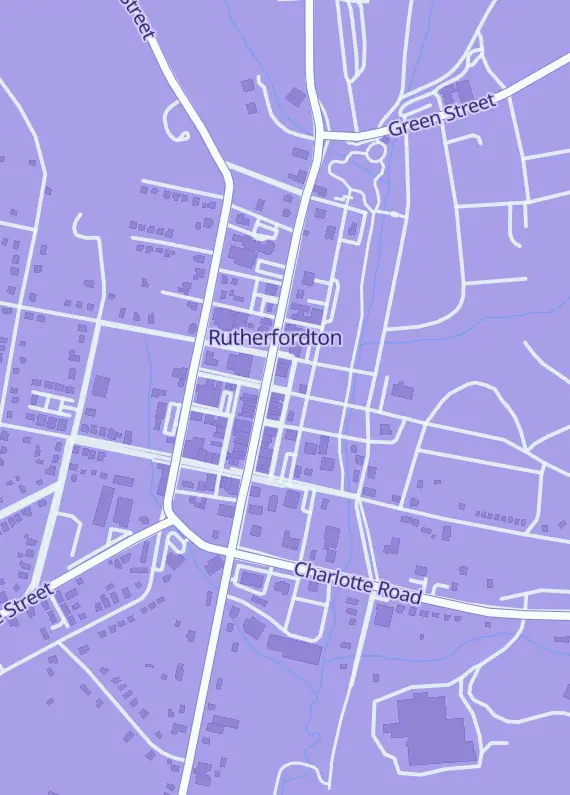 Street map around Game Source, 126 Taylor St, Rutherfordton, NC