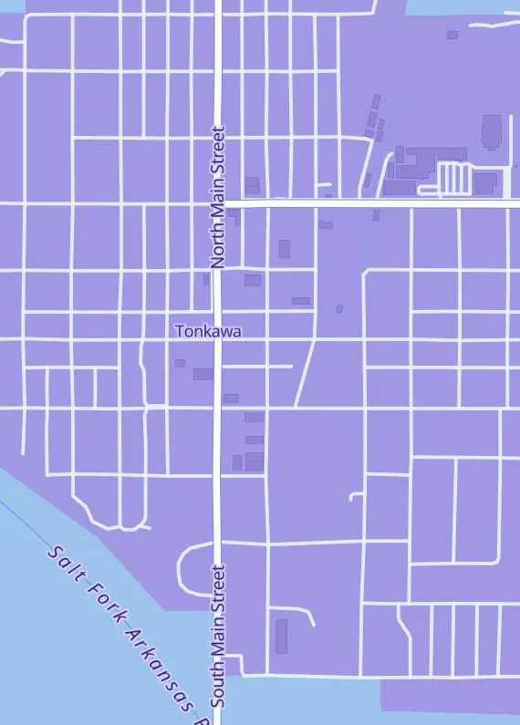 Street map around Gamemasters Guild, 99 S 7th St, Tonkawa, OK