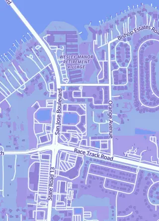 Street map around Gamers-Corps, Fruit Cove