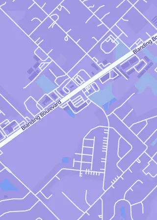 Street map around Gamers Empyrean, Orange Park