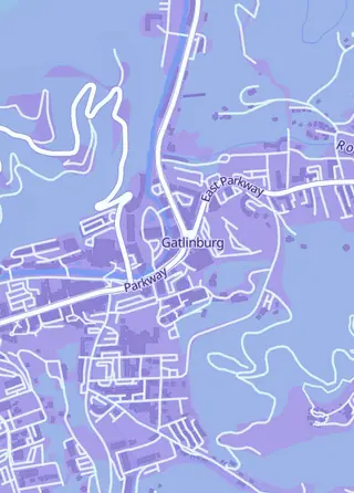 Street map around Gamers Link Gatlinburg, Gatlinburg