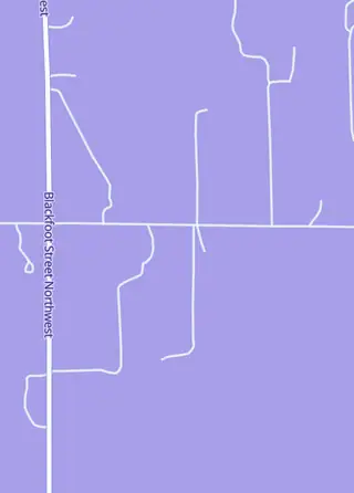 Street map around Gamers Row, Isanti