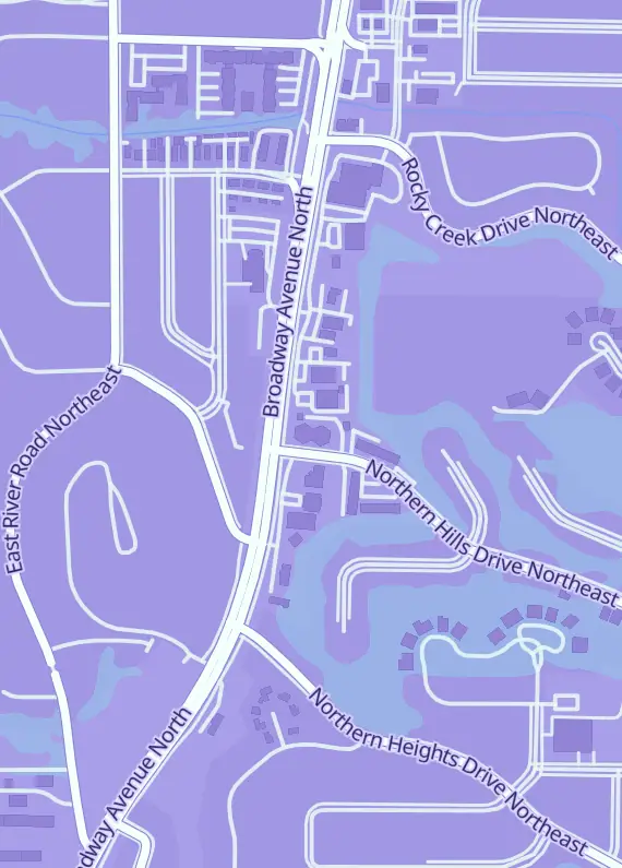 Street map around Gamez & More, 511 Northern Hills Dr NE, Rochester, MN