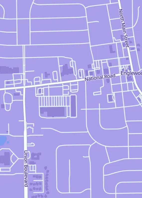 Street map around Gaming Adventures, 320 W National Rd, Englewood, OH