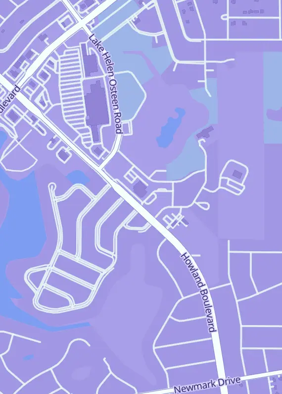 Street map around Gaming Ocean TCG, 2048 Howland Blvd, Deltona, FL