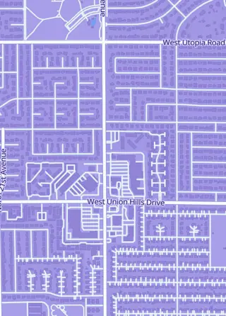 Street map around Gather 4 Games, Phoenix