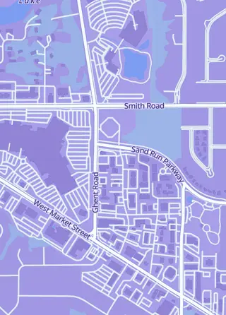 Street map around Gather Round Games, Fairlawn