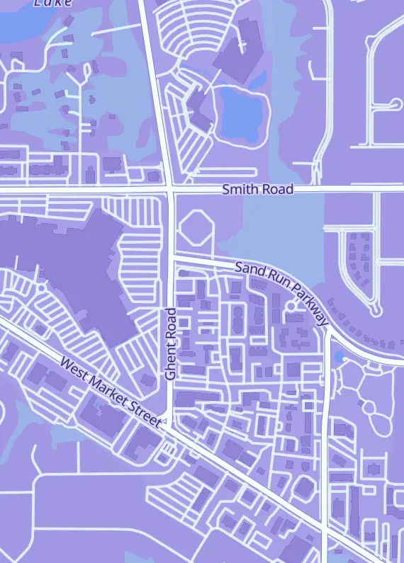 Street map around Gather Round Games, 131 Ghent Rd, Fairlawn, OH
