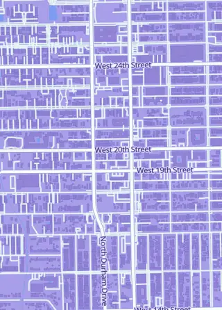 Street map around GeekLife, Houston