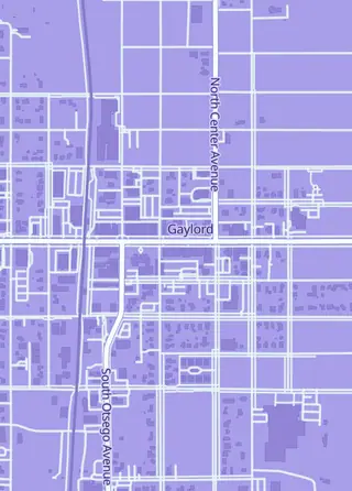 Street map around Geniehobbies, Gaylord