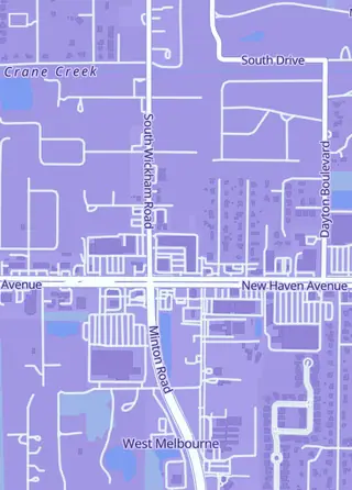 Street map around Get Your Fun On, West Melbourne