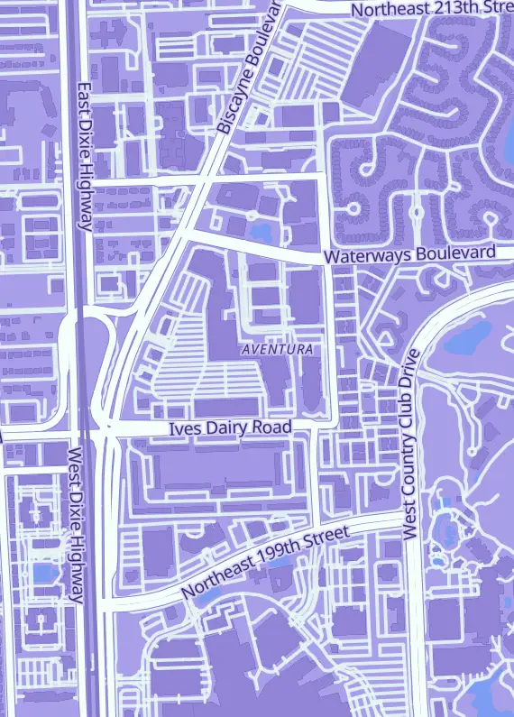 Street map around GG Hobby Card, 20445 Biscayne Blvd Ste H-4, Aventura, FL
