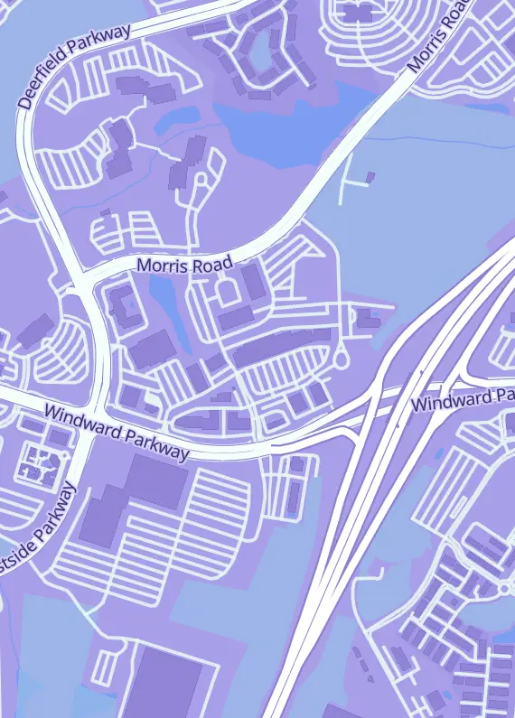 Street map around Giant Sports Cards, 5530 Windward Pkwy Ste 110E, Alpharetta, GA