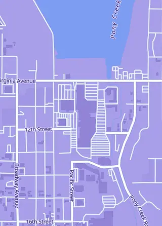 Street map around Glamorous Gamers, North Bend