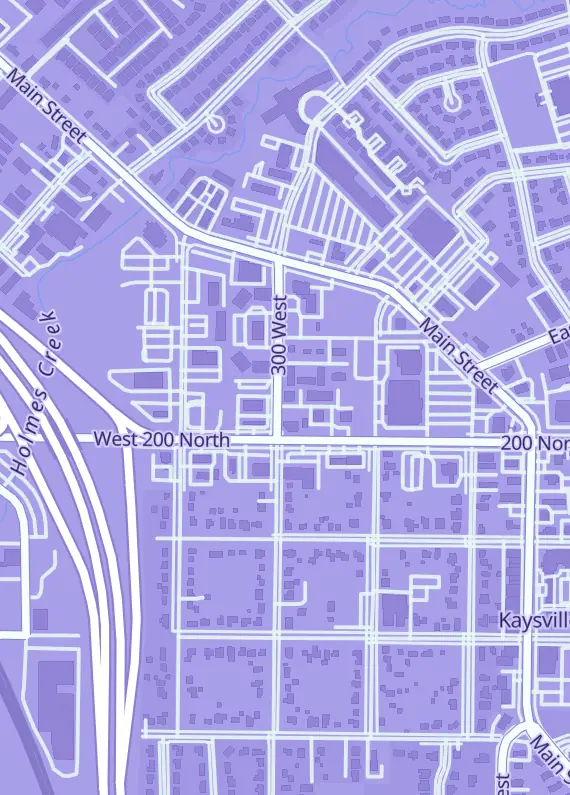 Street map around GOAT Chaser Cards, 240 N 300 W, Kaysville, UT
