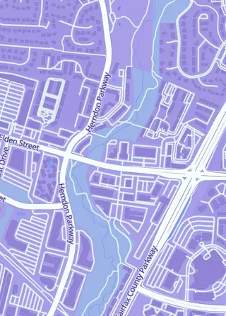 Street map around Goatz Sportz Cardz, Herndon