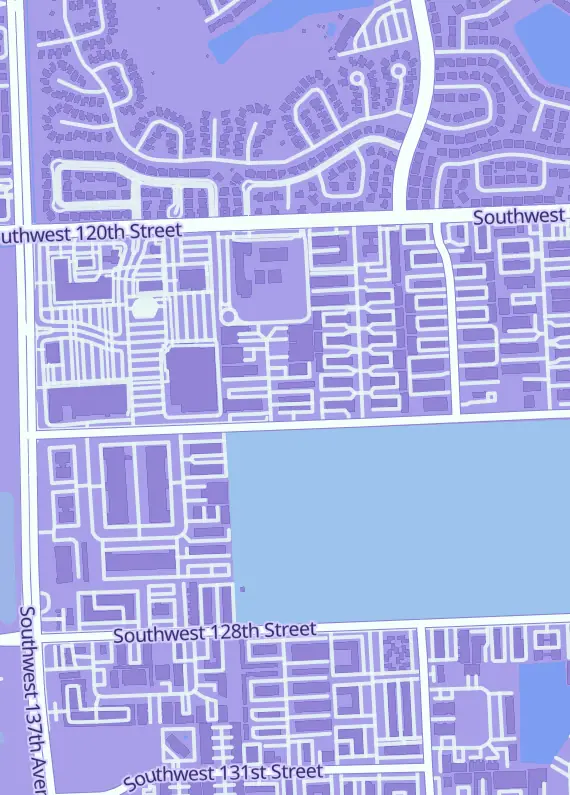 Street map around Golden Phoenix Games, 13323 SW 124th St, Miami, FL