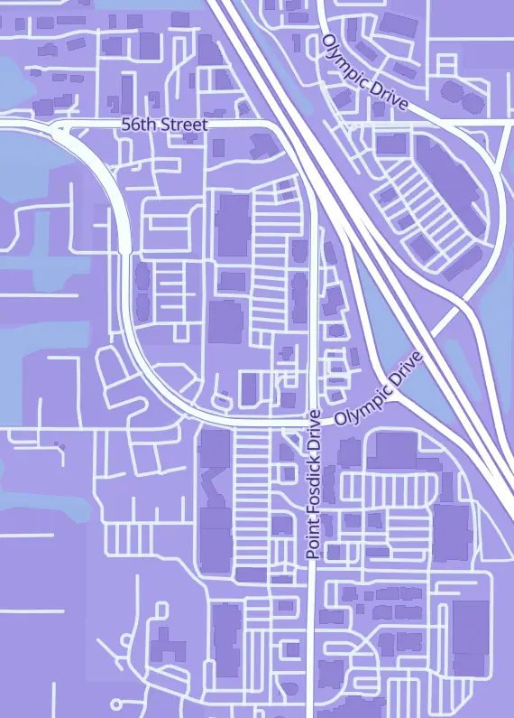 Street map around Goldmine Coins And Relics, 5160 Point Fosdick Dr Ste C100, Gig Harbor, WA
