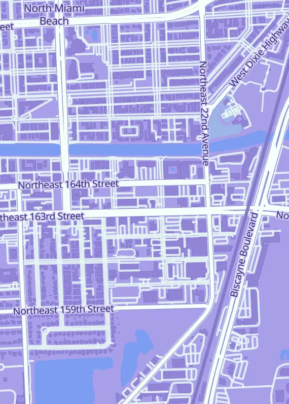 Street map around Golem Games, 2067 NE 163rd St, North Miami Beach, FL