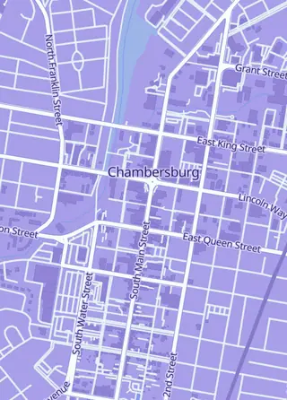 Street map around Good Luck Have Fun Games, Chambersburg