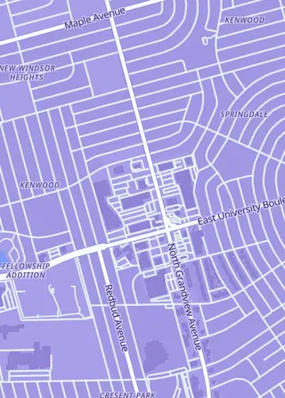 Street map around Goodlife Card Corner, Odessa