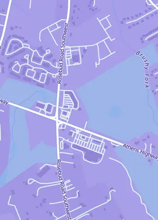 Street map around Got Baseball Cards.com - J&J's Sports SuperStore, Loganville