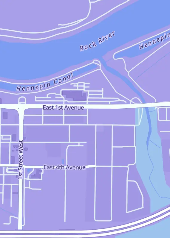 Street map around Great Brick Lab - New & Preowned LEGO®, 337 2nd Ave E, Milan, IL