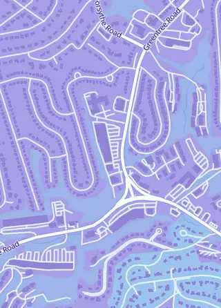 Street map around Greentree Sports Cards, Pittsburgh