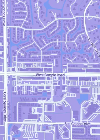 Street map around GS Coins & Collectibles, Coral Springs