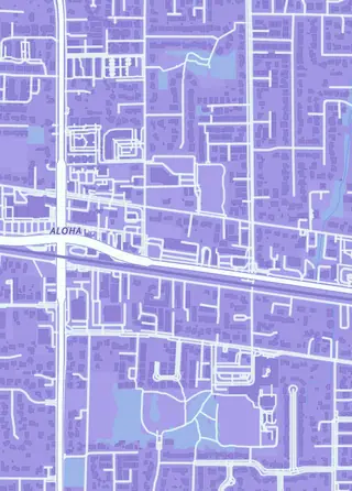 Street map around Guardian Games Aloha, Beaverton